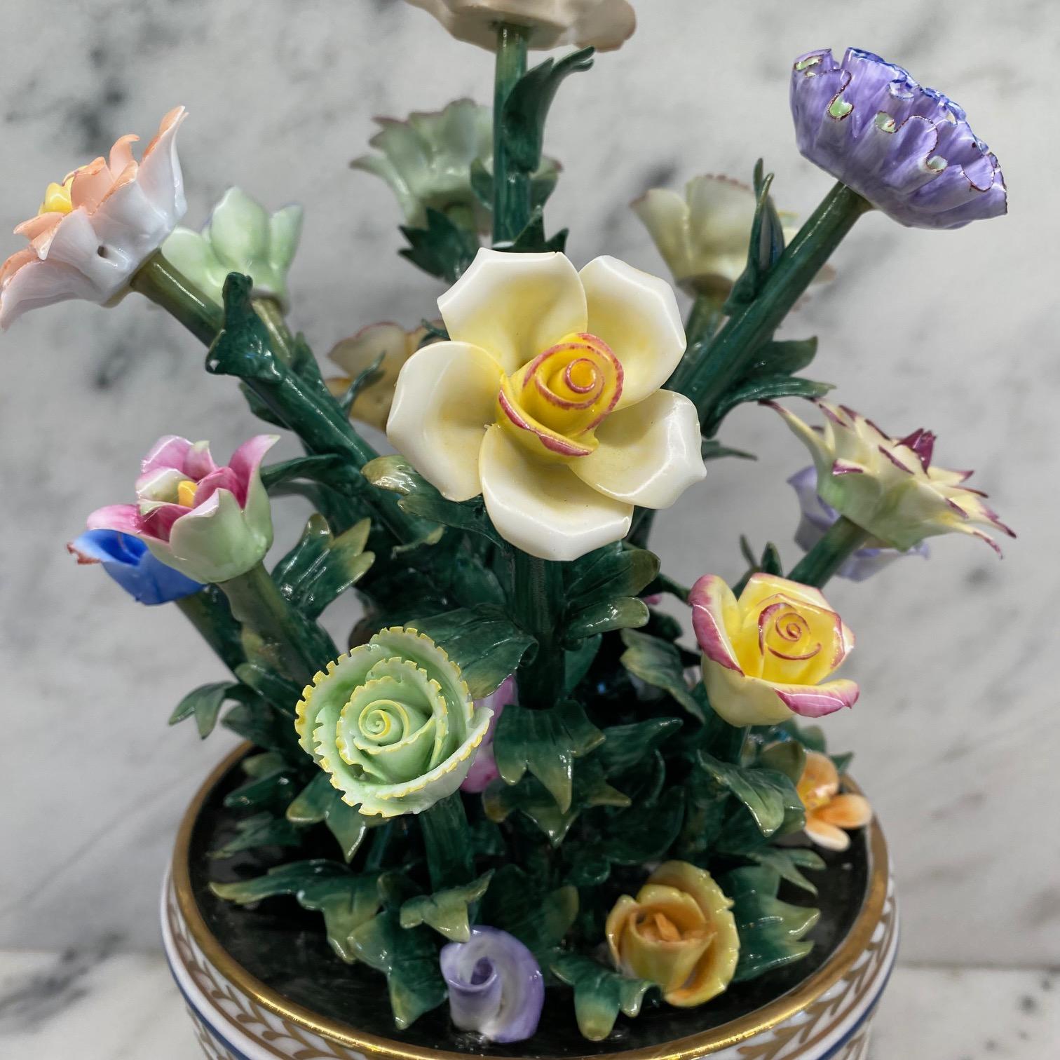 Beautiful Meticulously Detailed French Sevres Porcelain Flower Vase or Cachepot For Sale 3