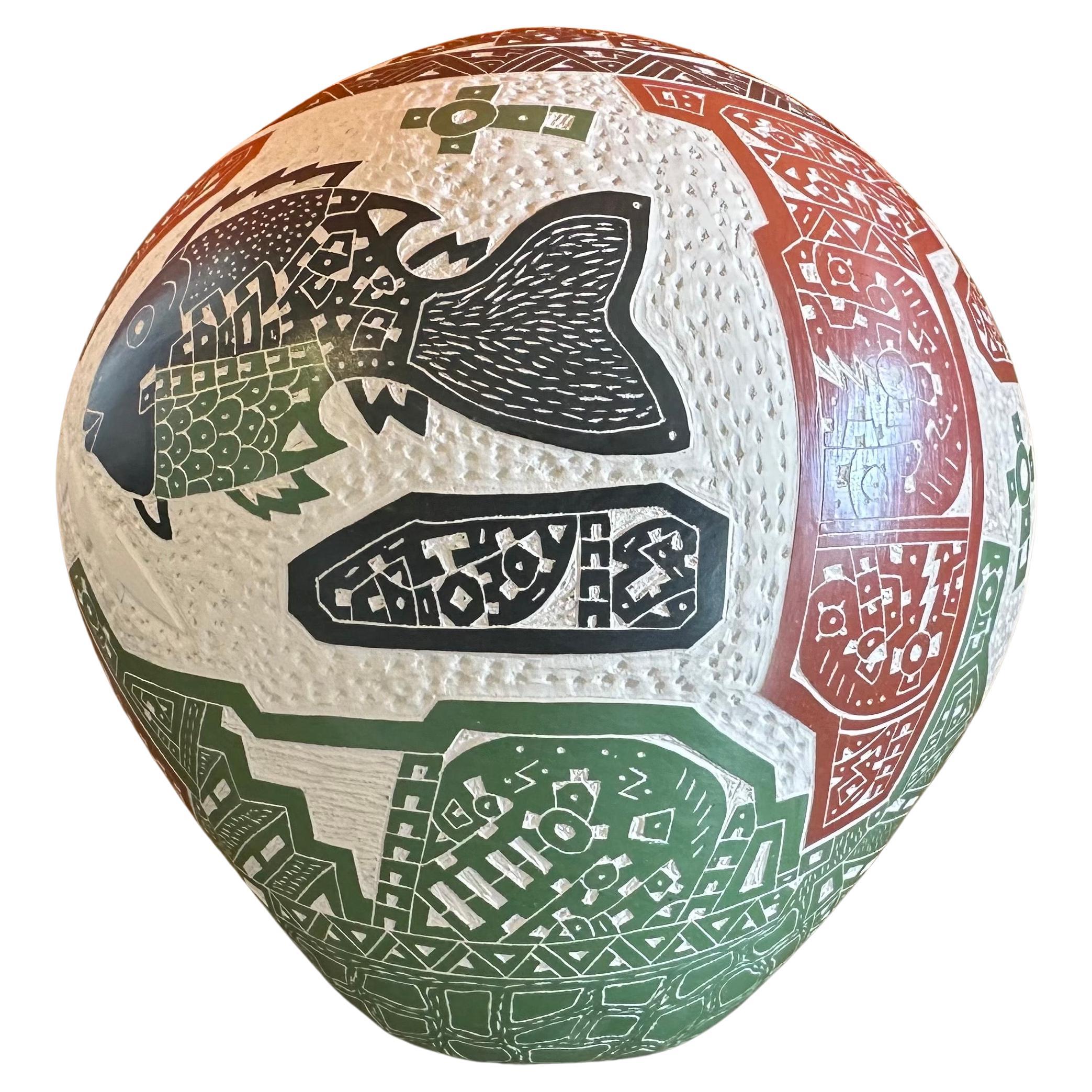 Bellissimo vaso di arte popolare messicana Mata Ortiz Pottery di Juan Carlos V. Rodriquez in vendita 12