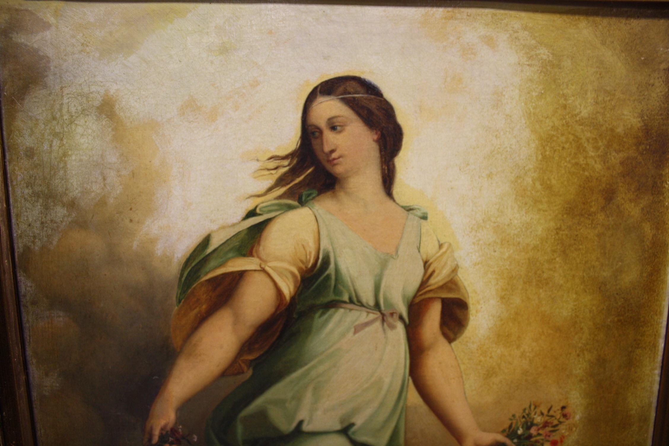Beautiful Mid-19th Century Italian Oil Painting For Sale 2