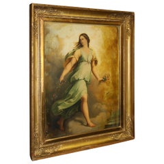 Antique Beautiful Mid-19th Century Italian Oil Painting