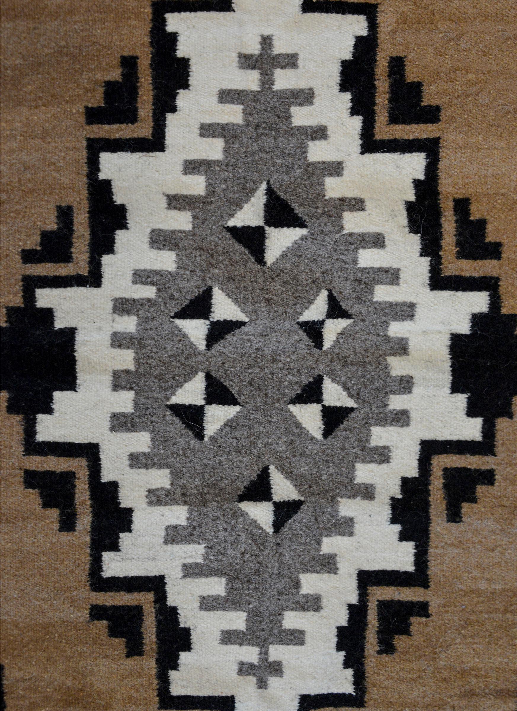 Schöner Navajo-Teppich aus der Mitte des 20 (amerikanisch)