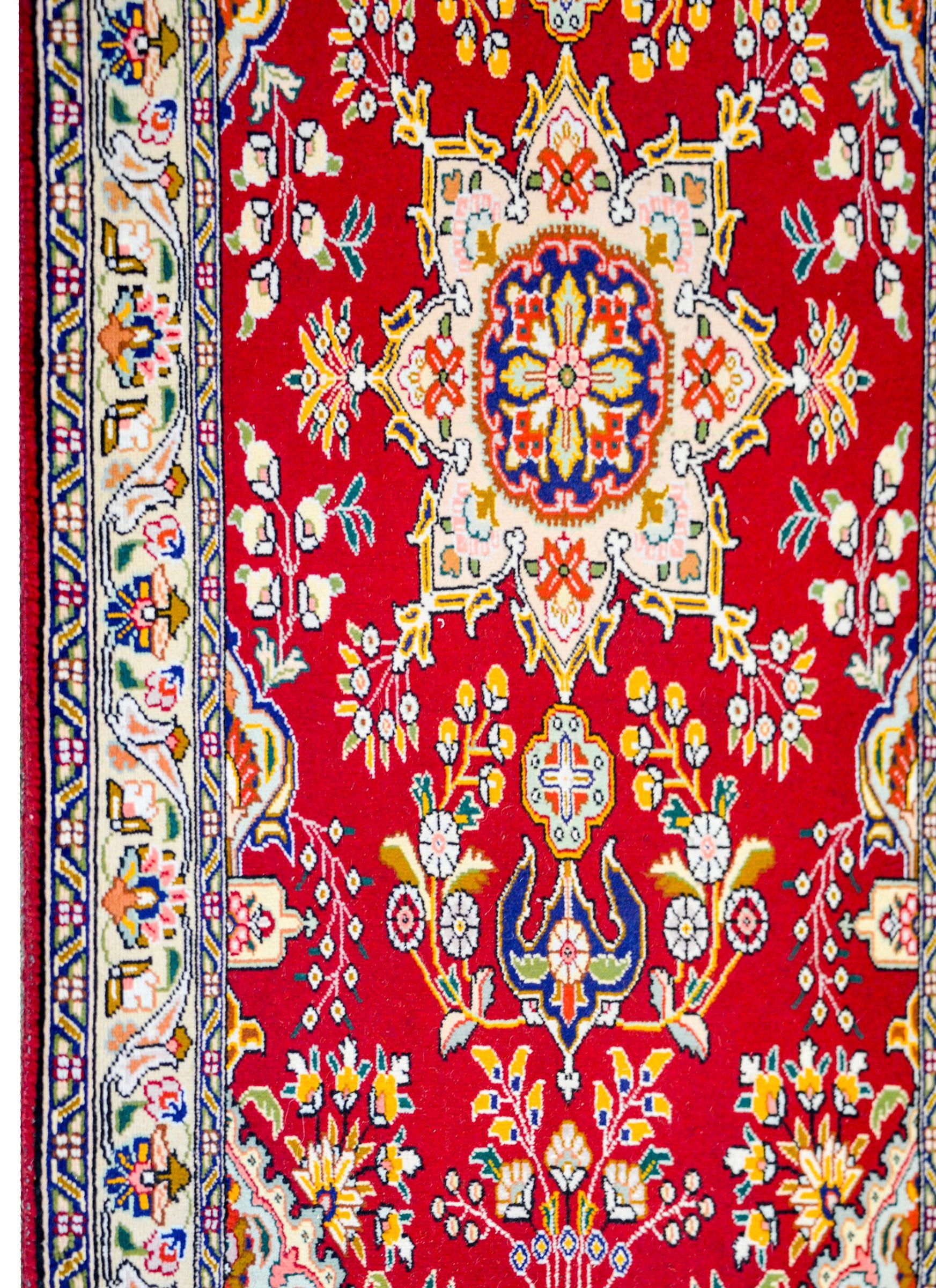 Vegetable Dyed Beautiful Mid-20th Century Tabriz Runner For Sale