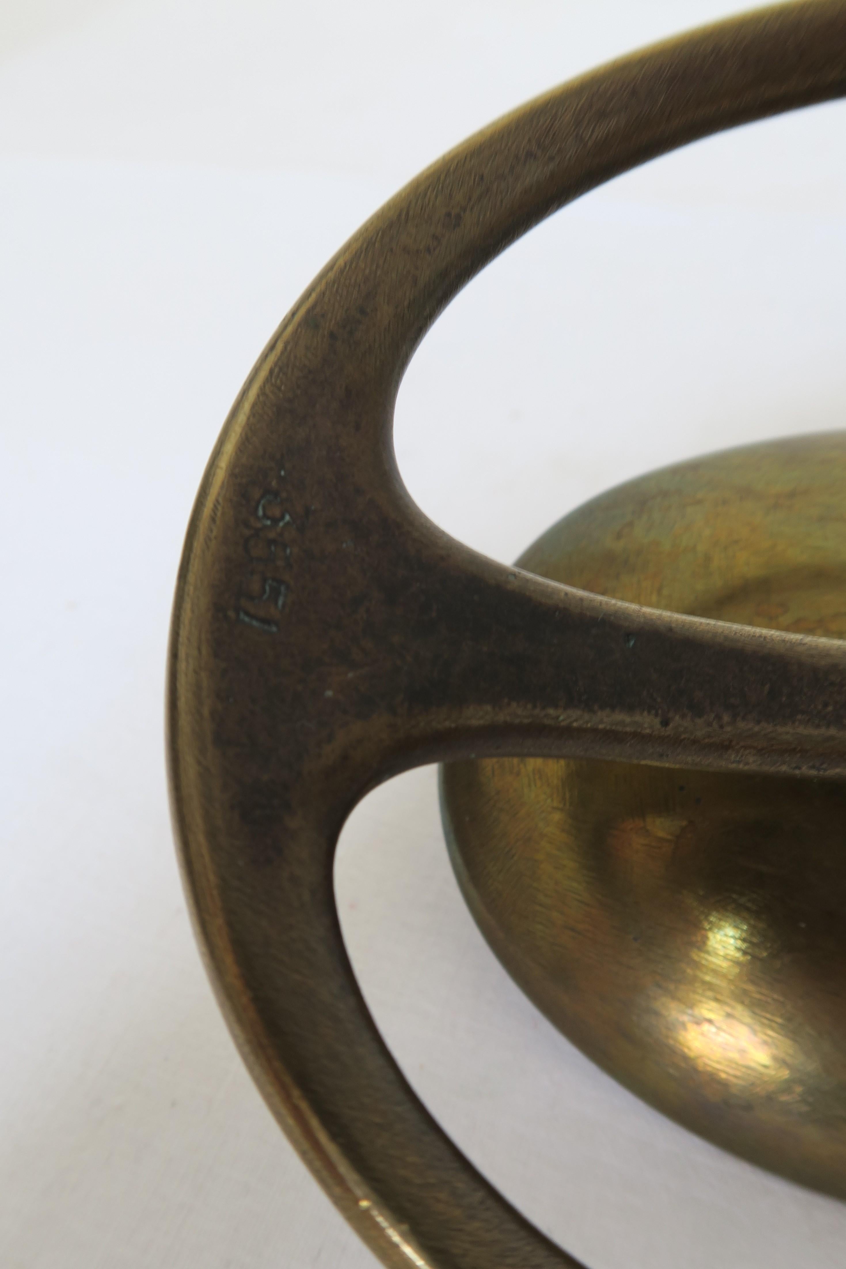 Hand-Crafted Beautiful Midcentury Brass Candle Holder by Carl Auböck