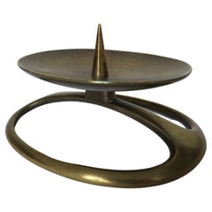 Beautiful Mid-Century Brass Candle Holder by Carl Auböck