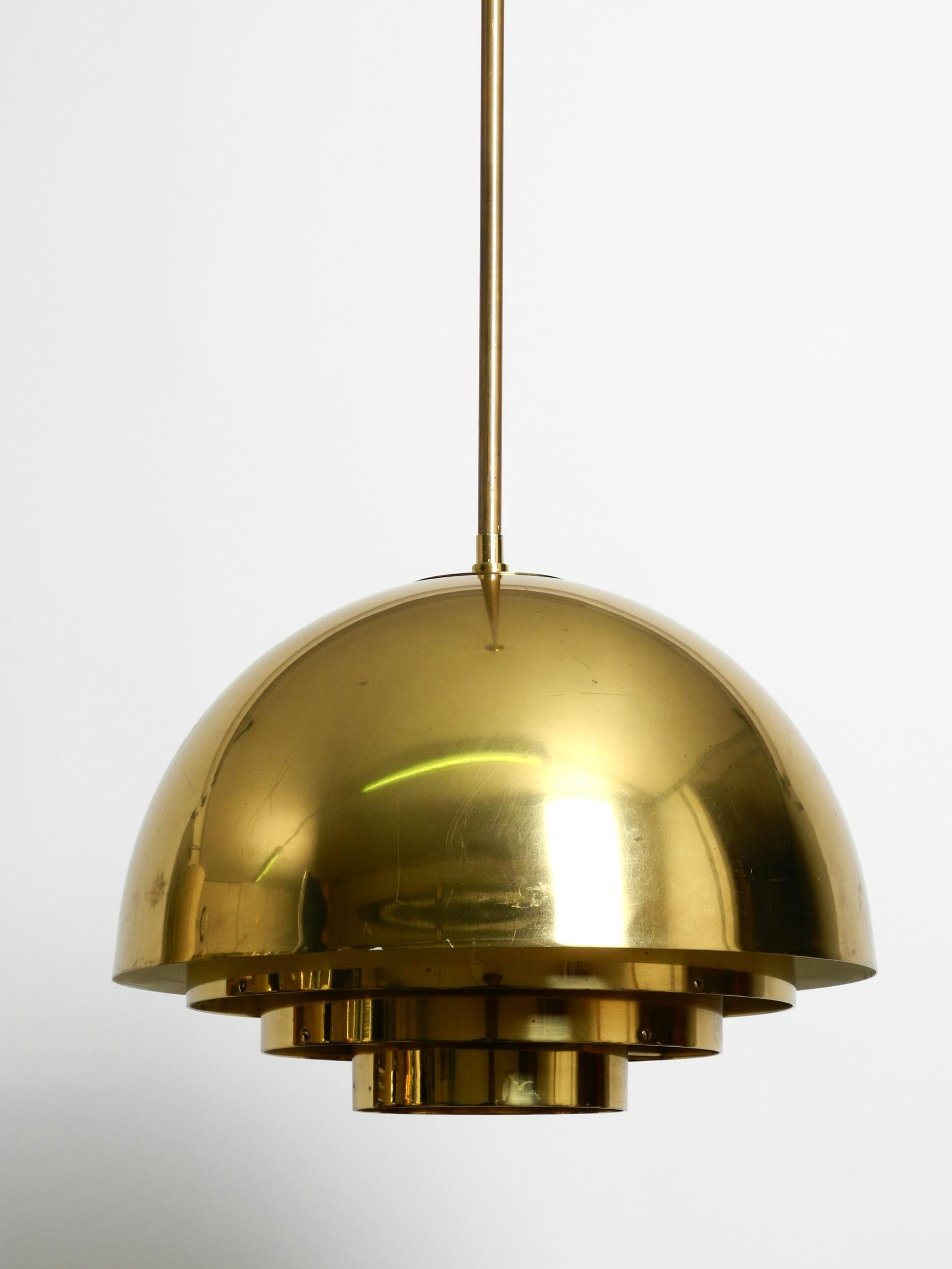 Beautiful Mid Century Brass Ceiling Lamp from the Vereinigte Werkstätten For Sale 6