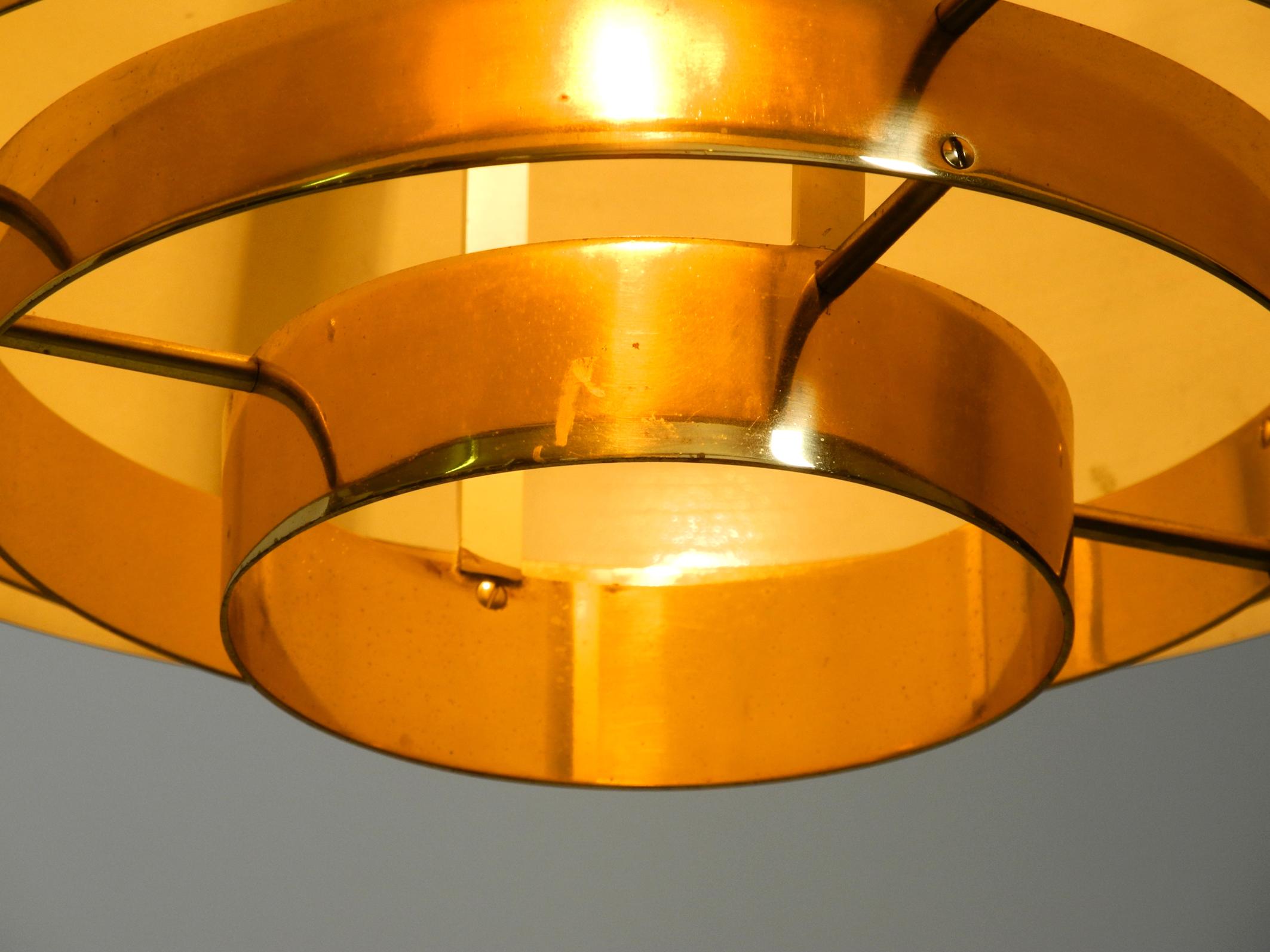 Beautiful Mid Century Brass Ceiling Lamp from the Vereinigte Werkstätten For Sale 9