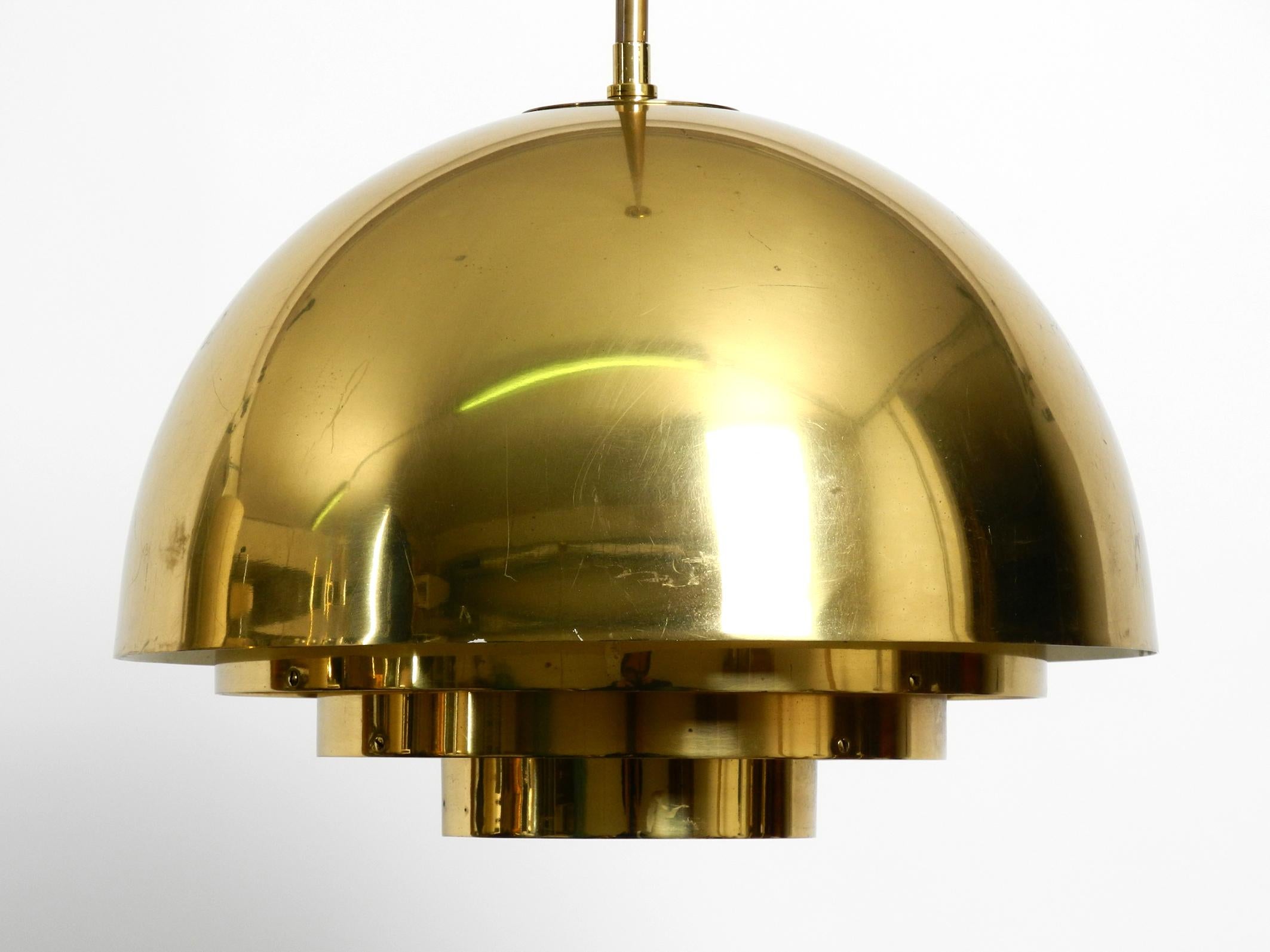 German Beautiful Mid Century Brass Ceiling Lamp from the Vereinigte Werkstätten For Sale