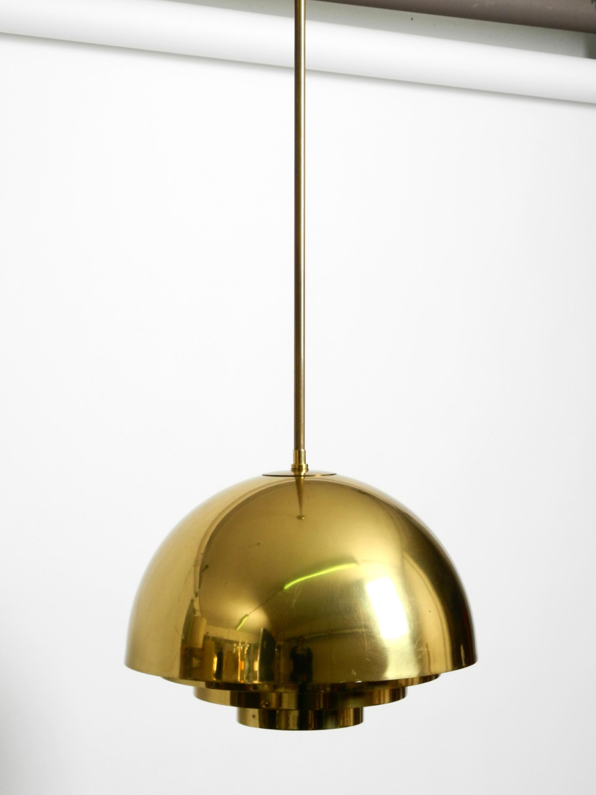 Mid-20th Century Beautiful Mid Century Brass Ceiling Lamp from the Vereinigte Werkstätten For Sale