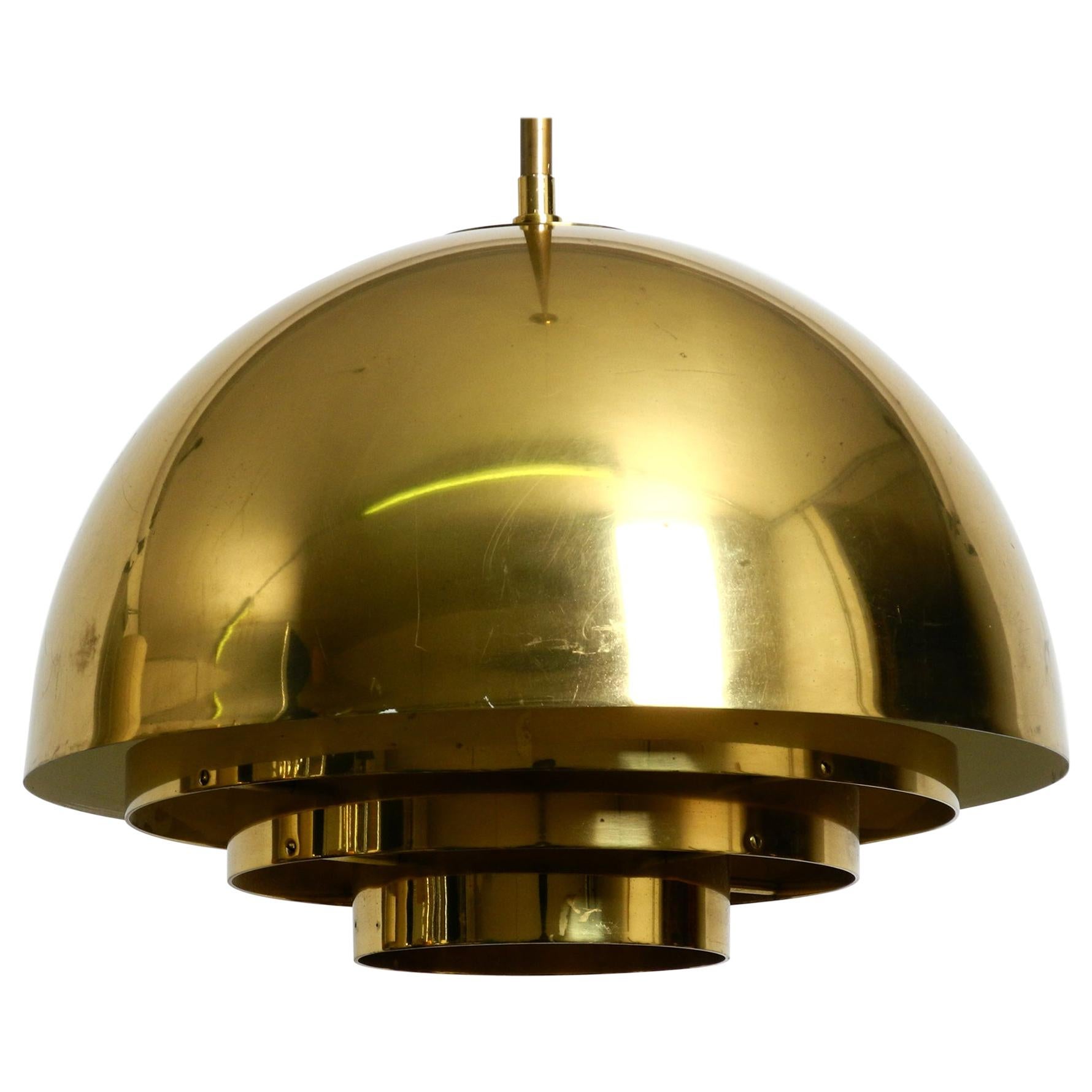 Beautiful Mid Century Brass Ceiling Lamp from the Vereinigte Werkstätten For Sale
