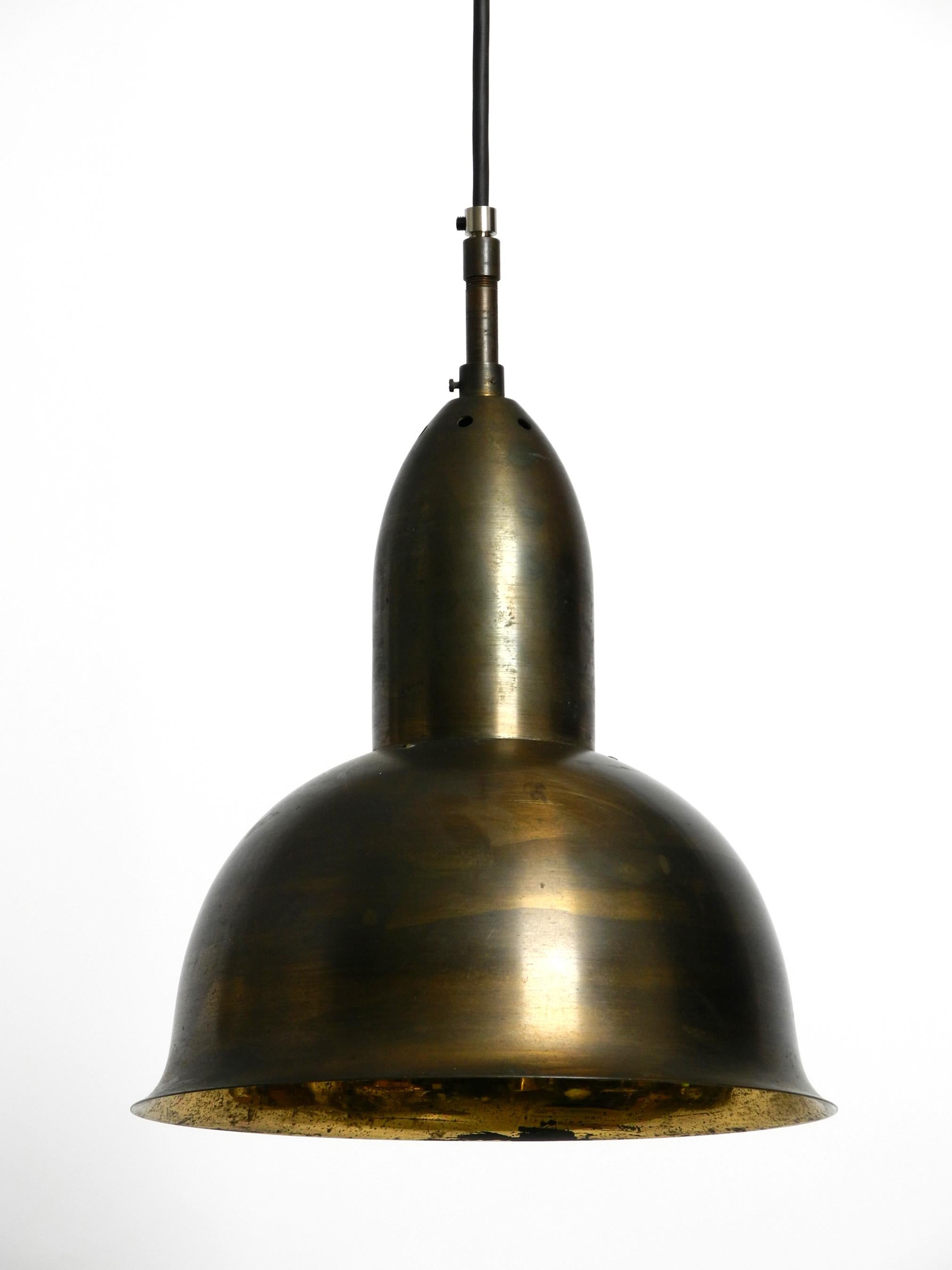 Beautiful Mid Century Brass Church Pendant Lamp with a Great Patina For Sale 7