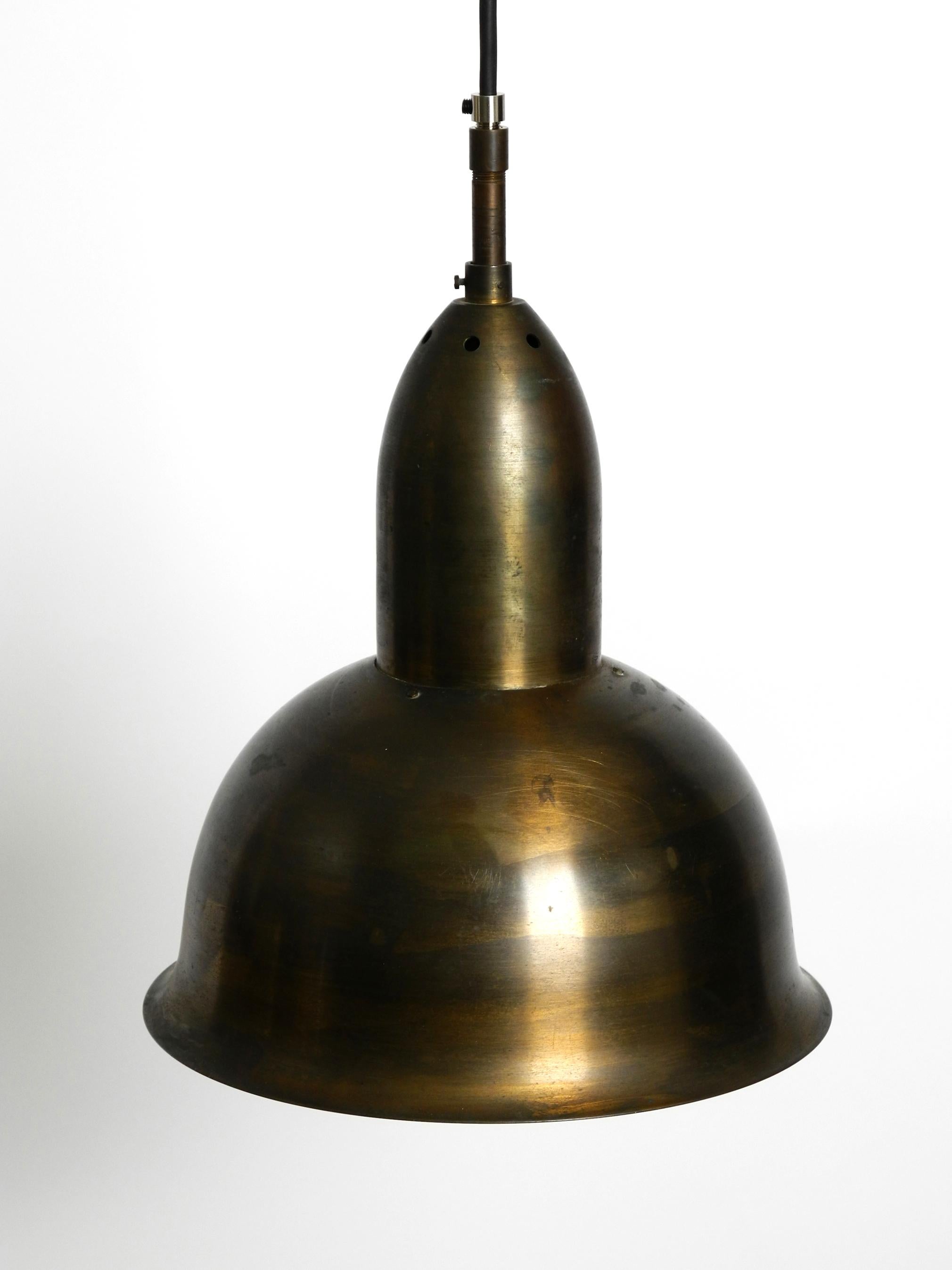 Beautiful Mid Century Brass Church Pendant Lamp with a Great Patina For Sale 8