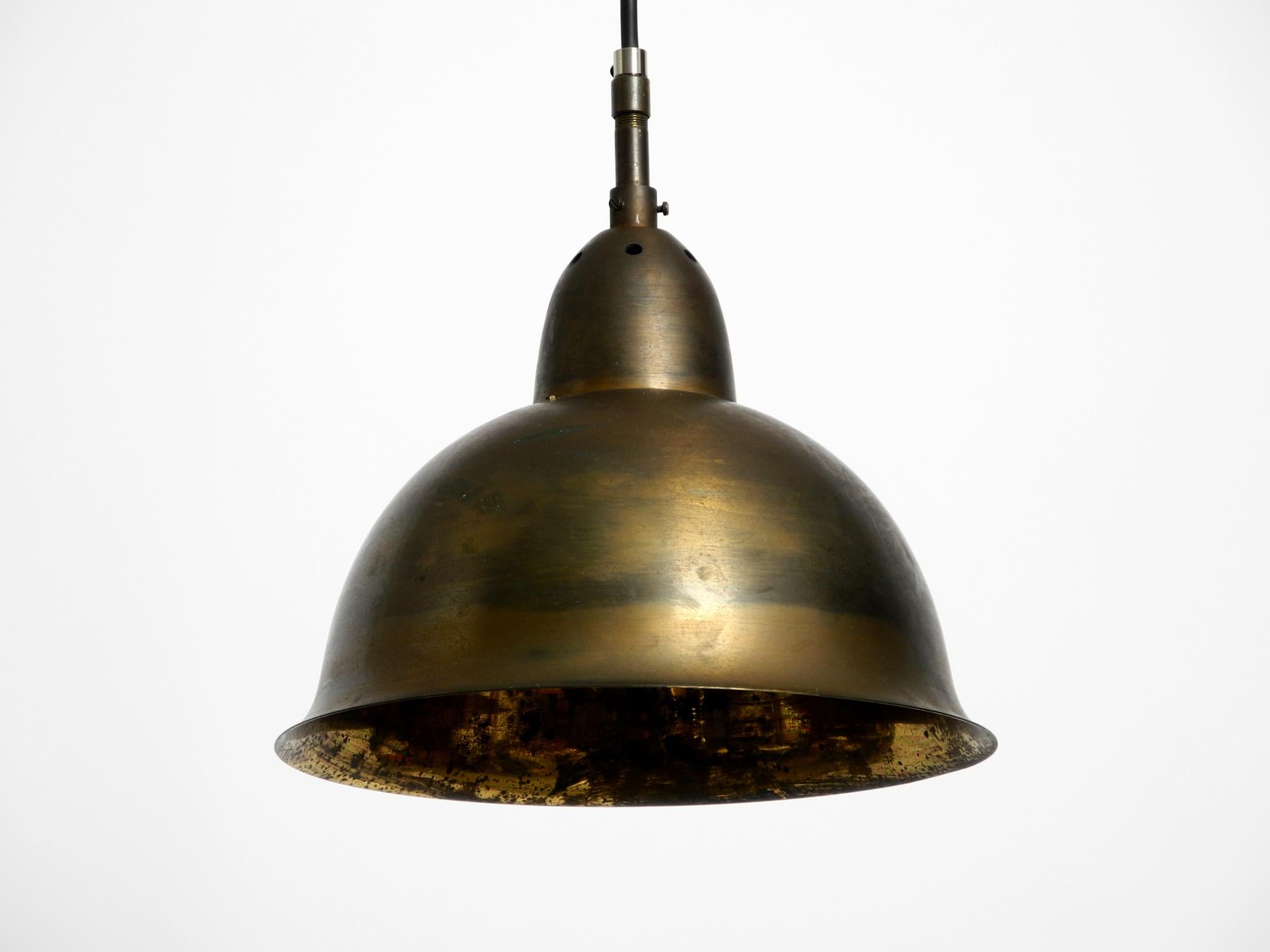 Mid-Century Modern Beautiful Mid Century Brass Church Pendant Lamp with a Great Patina