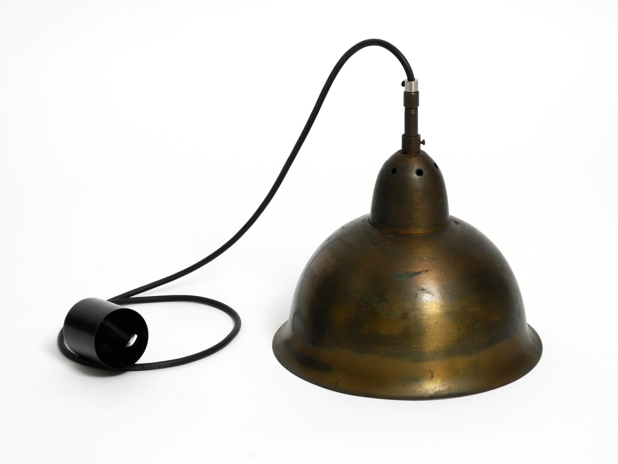 Mid-20th Century Beautiful Mid Century Brass Church Pendant Lamp with a Great Patina