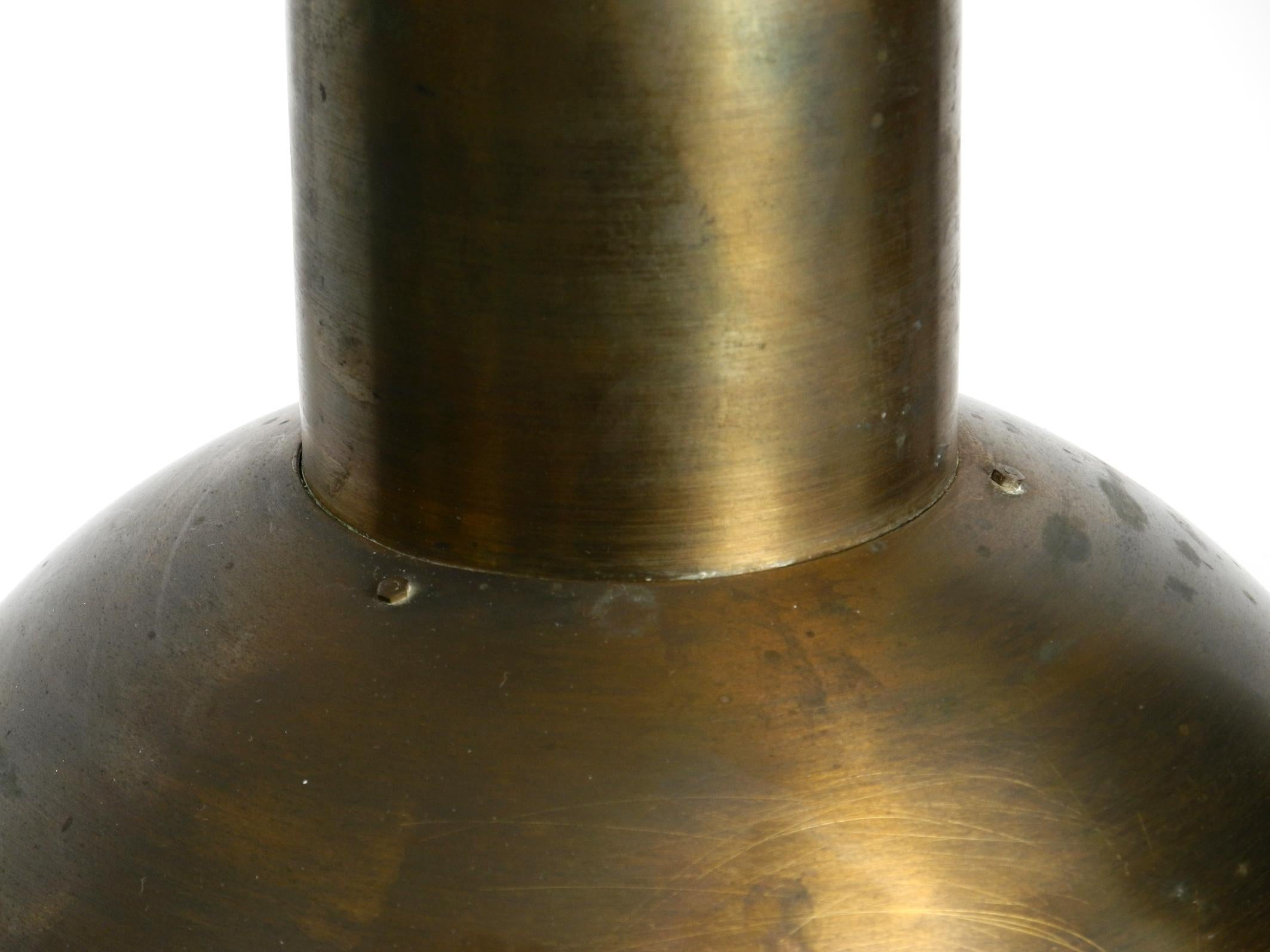 Beautiful Mid Century Brass Church Pendant Lamp with a Great Patina For Sale 3