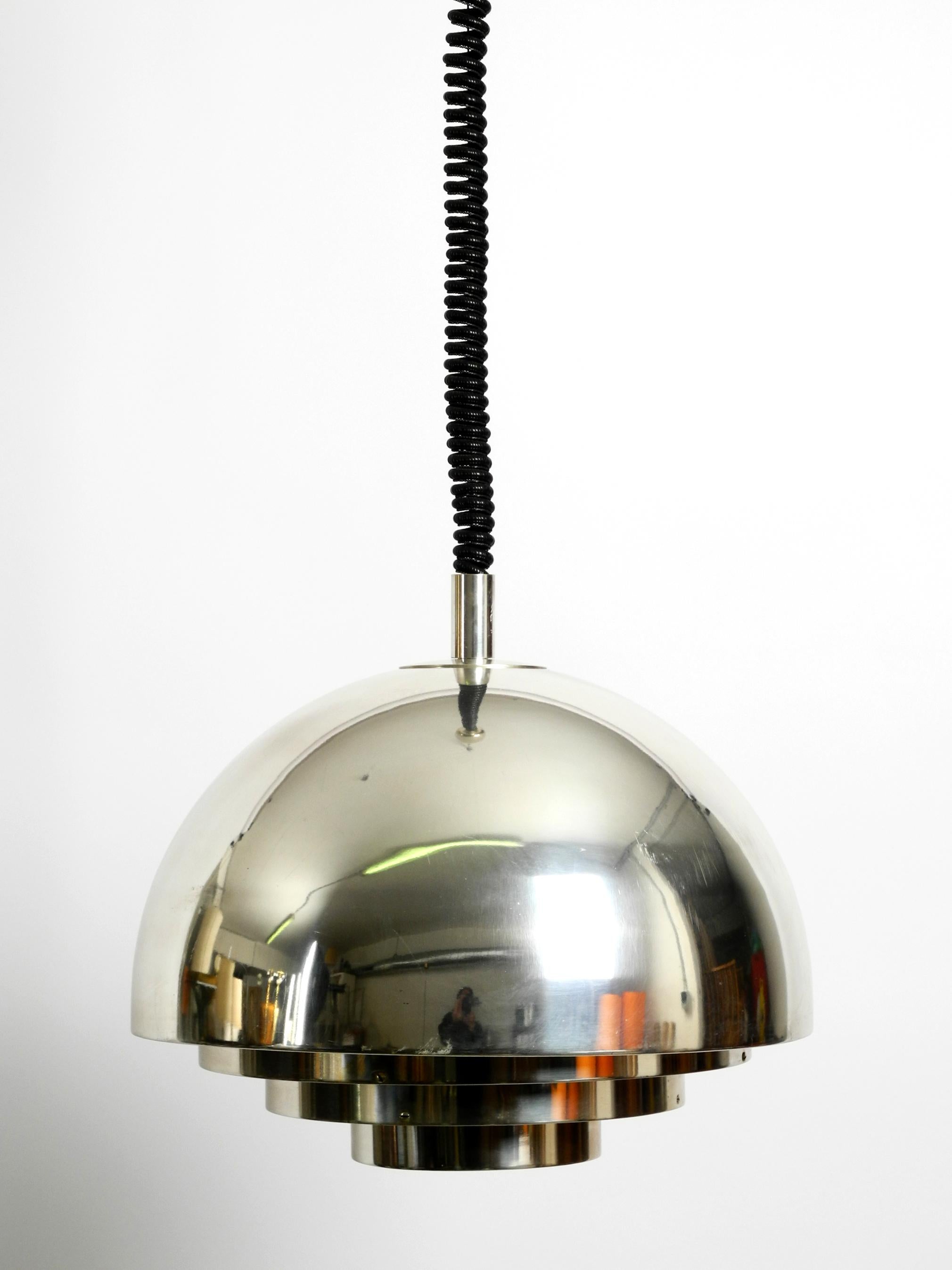 Beautiful Mid Century Ceiling Lamp by the Vereinigte Werkstätten Silver-Plated For Sale 8