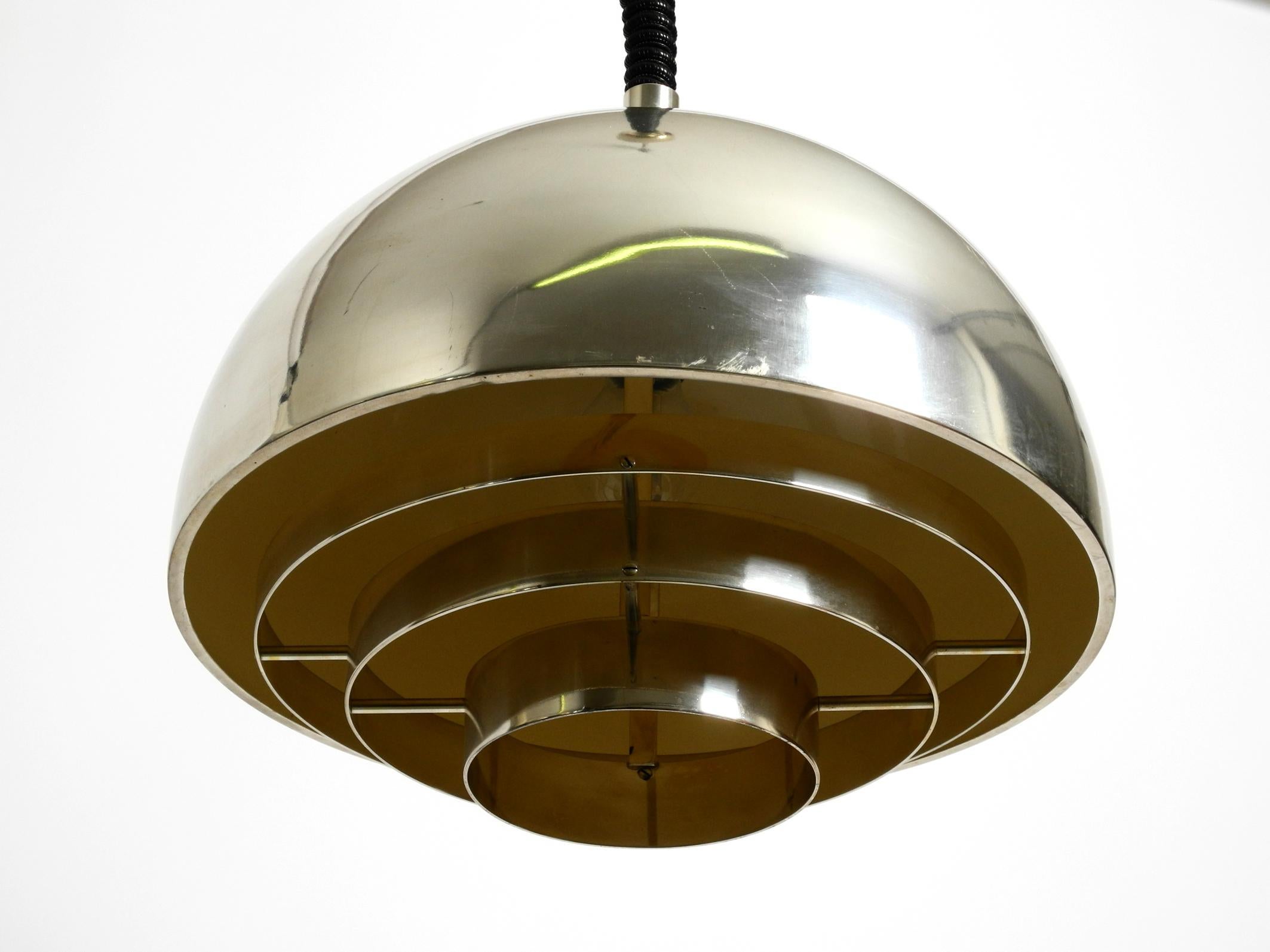Beautiful Mid Century Ceiling Lamp by the Vereinigte Werkstätten Silver-Plated For Sale 9