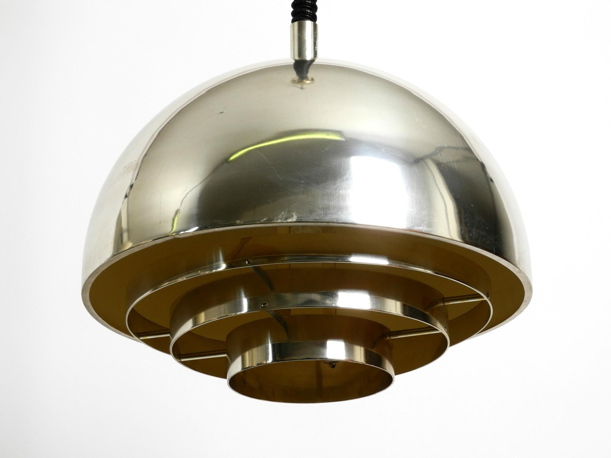 Mid-Century Modern Beautiful Mid Century Ceiling Lamp by the Vereinigte Werkstätten Silver-Plated For Sale