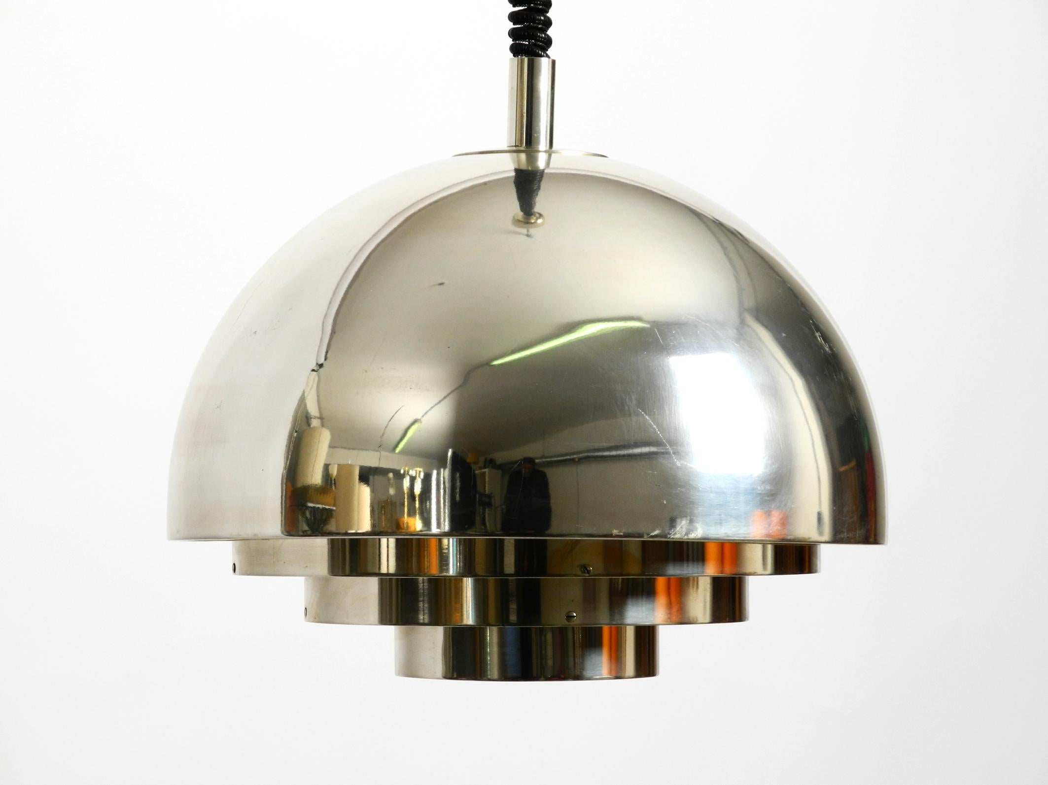 German Beautiful Mid Century Ceiling Lamp by the Vereinigte Werkstätten Silver-Plated For Sale