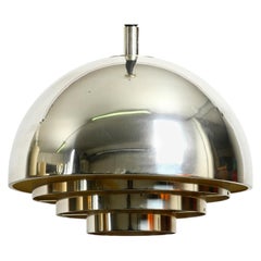 Beautiful Mid Century Ceiling Lamp by the Vereinigte Werkstätten Silver-Plated