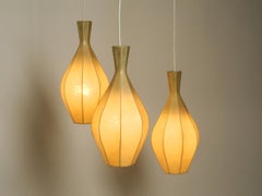 Beautiful Midcentury Cocoon Cascade Ceiling Lamp with 3 Large Shades