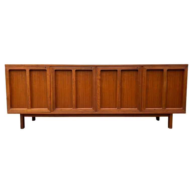 Beautiful MidCentury Swedish Modern 4 Door teak Credenza with 6