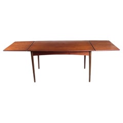 Vintage Beautiful Mid century Danish Modern curved rectangle extension dining table