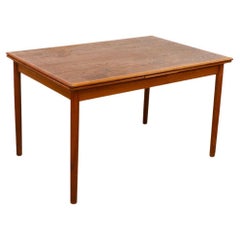 Beautiful Mid century Danish Modern rectangle Teak extension dining table