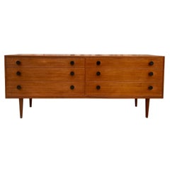 Beautiful Mid Century Danish Modern Teak 6-Drawer Long Dresser Credenza