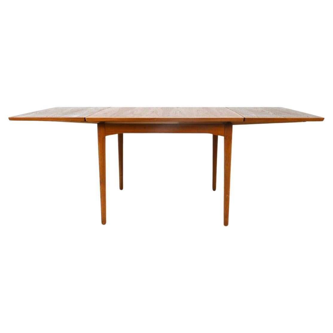 Teak Beautiful Mid century Danish Modern teak square extension dining table Cado