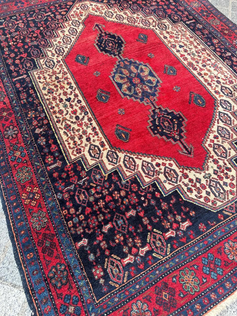 Beautiful mid century Fine Bijar Rug For Sale 7