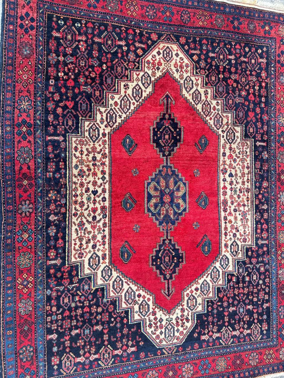 Beautiful mid century Fine Bijar Rug For Sale 11