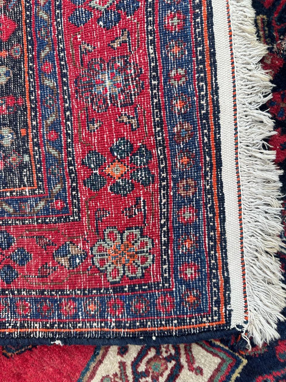 Beautiful mid century Fine Bijar Rug For Sale 12