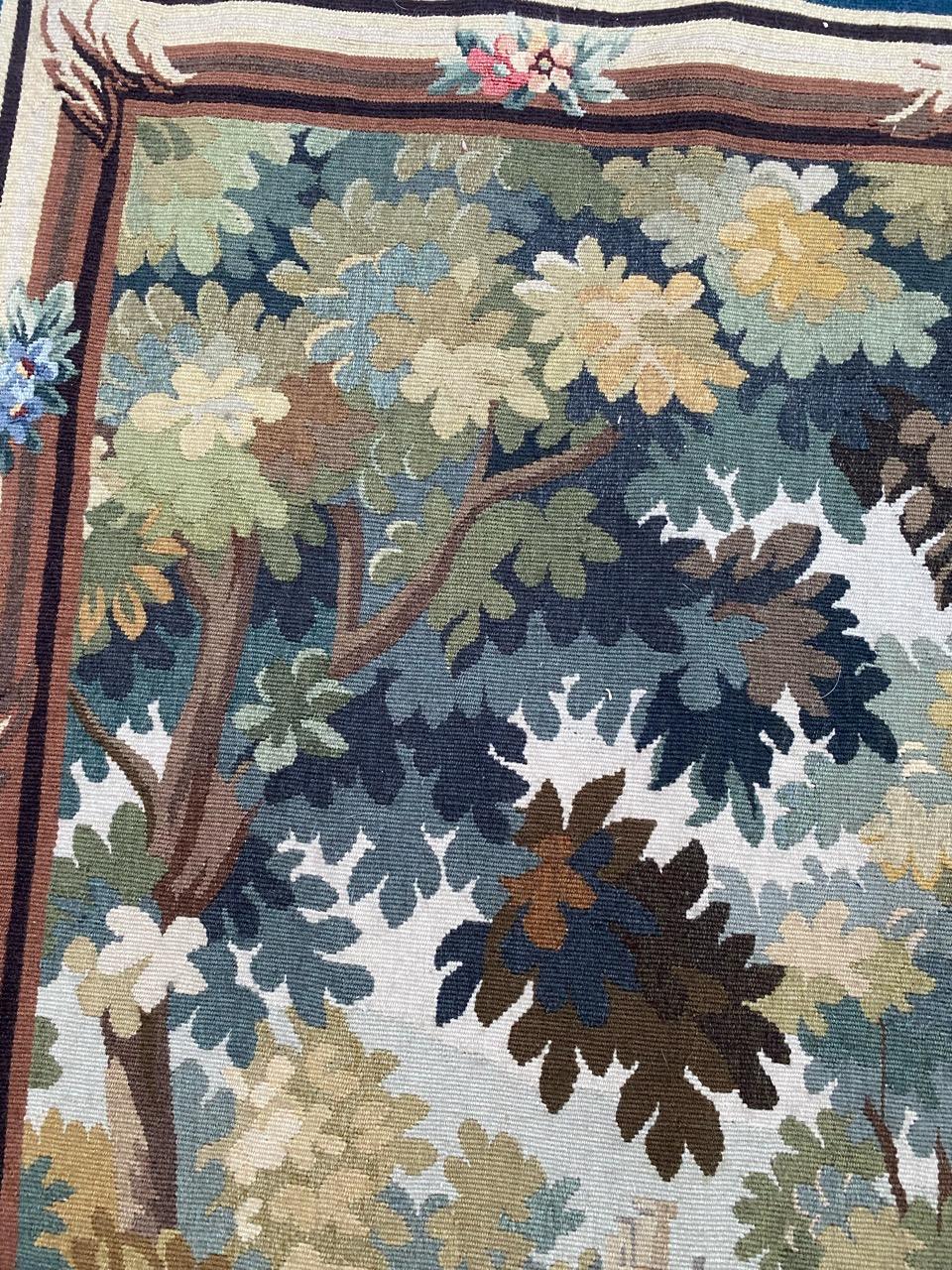 Bobyrugs schöner französischer Aubusson-Teppich aus der Mitte des Jahrhunderts im Angebot 4