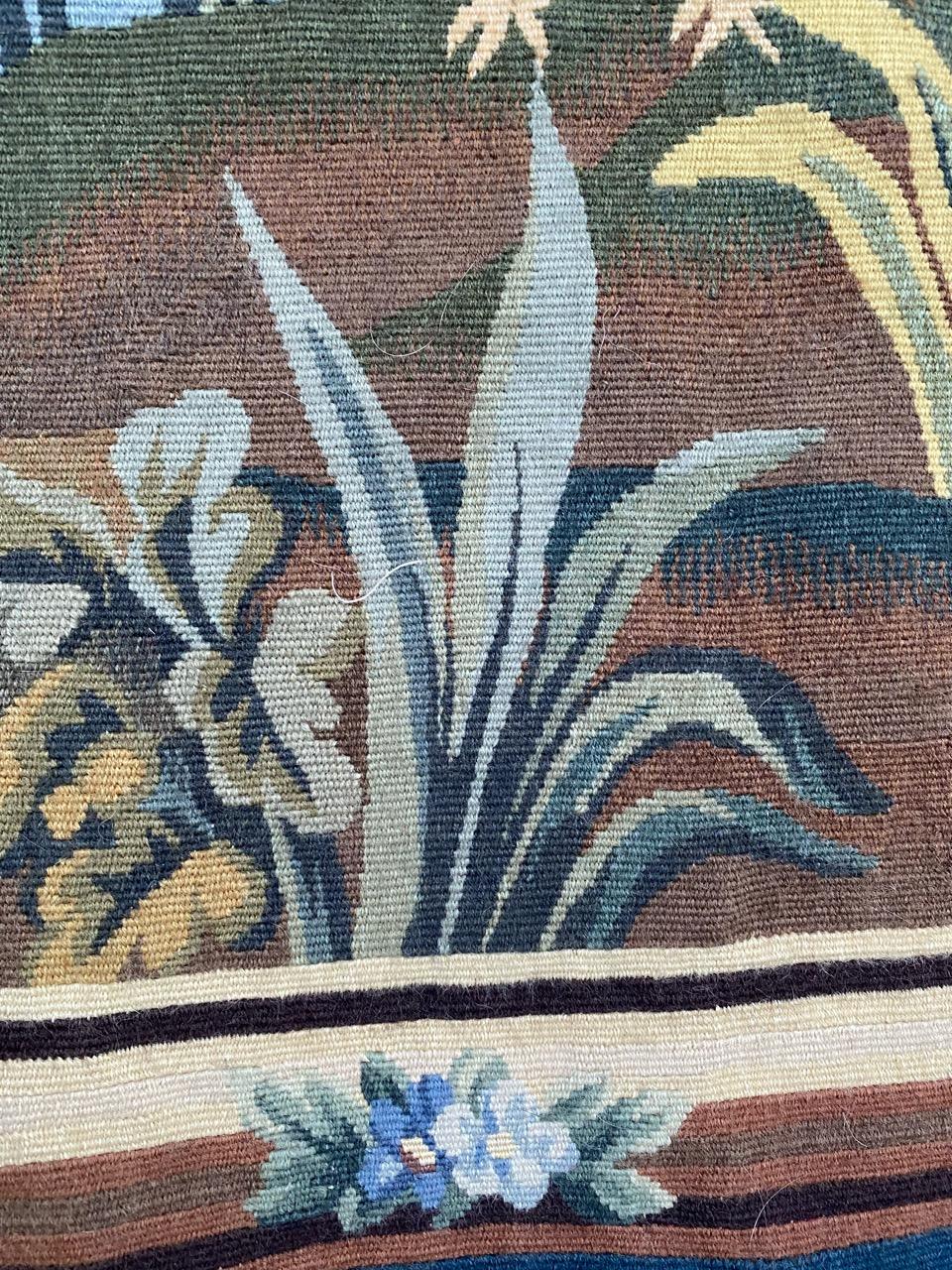 Bobyrugs schöner französischer Aubusson-Teppich aus der Mitte des Jahrhunderts im Angebot 5