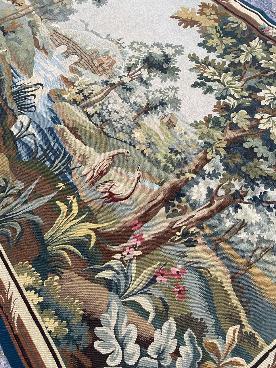 Bobyrugs schöner französischer Aubusson-Teppich aus der Mitte des Jahrhunderts im Angebot 7