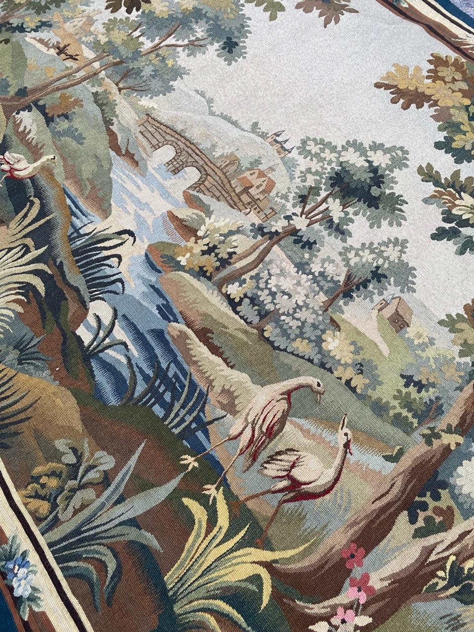 Bobyrugs schöner französischer Aubusson-Teppich aus der Mitte des Jahrhunderts im Angebot 10