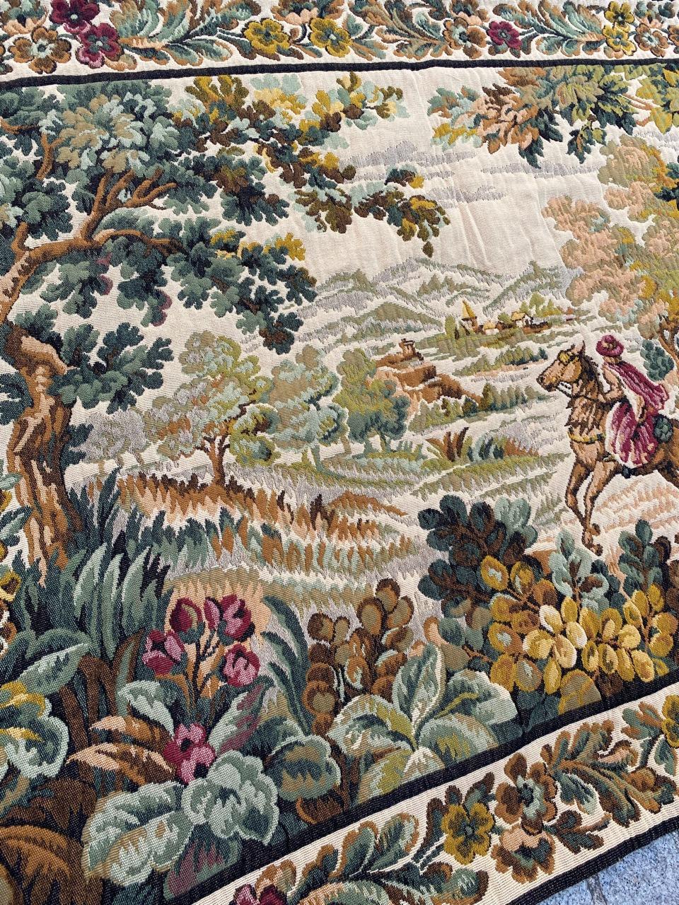 Bobyrug's Beautiful Mid Century French Jaquar Tapestry im Angebot 5