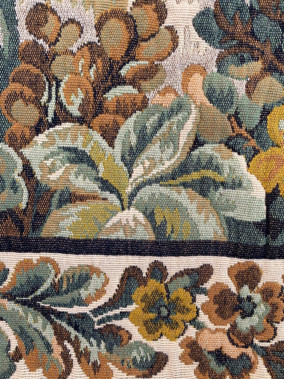20th Century Bobyrug’s Beautiful Mid Century French Jaquar Tapestry For Sale