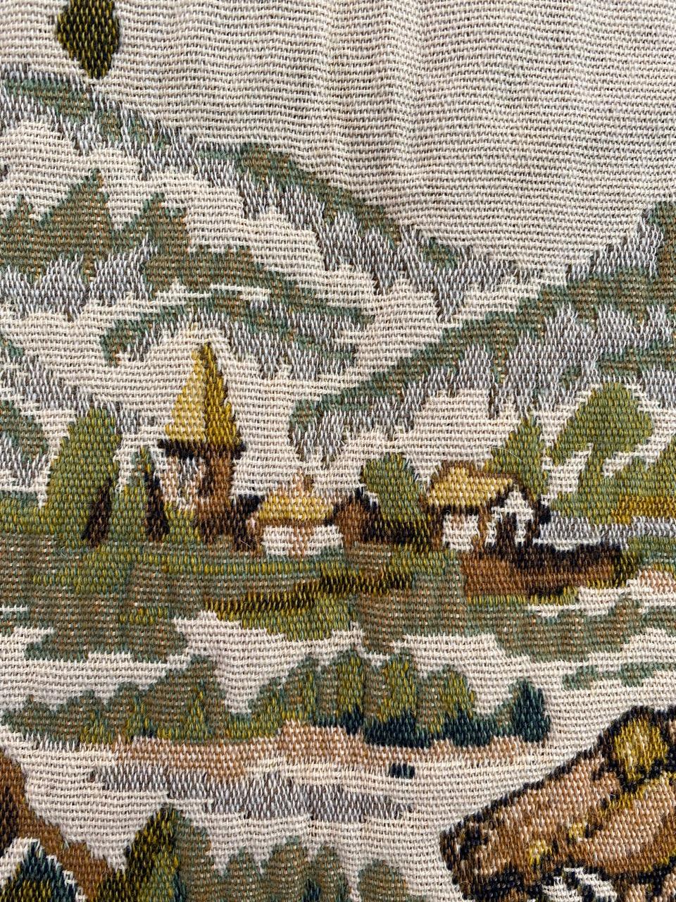 Bobyrug's Beautiful Mid Century French Jaquar Tapestry im Angebot 1