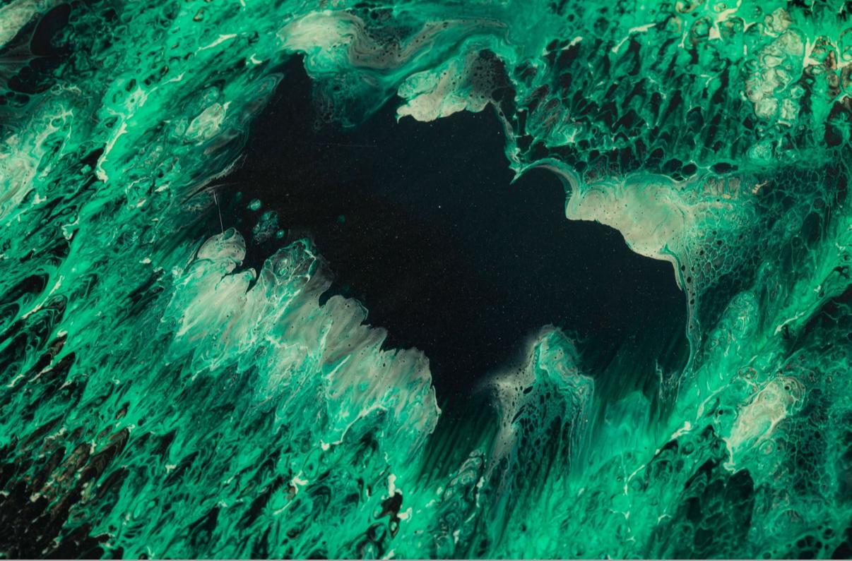 American Beautiful mid century malachite green oval abstract resin top coffee table For Sale