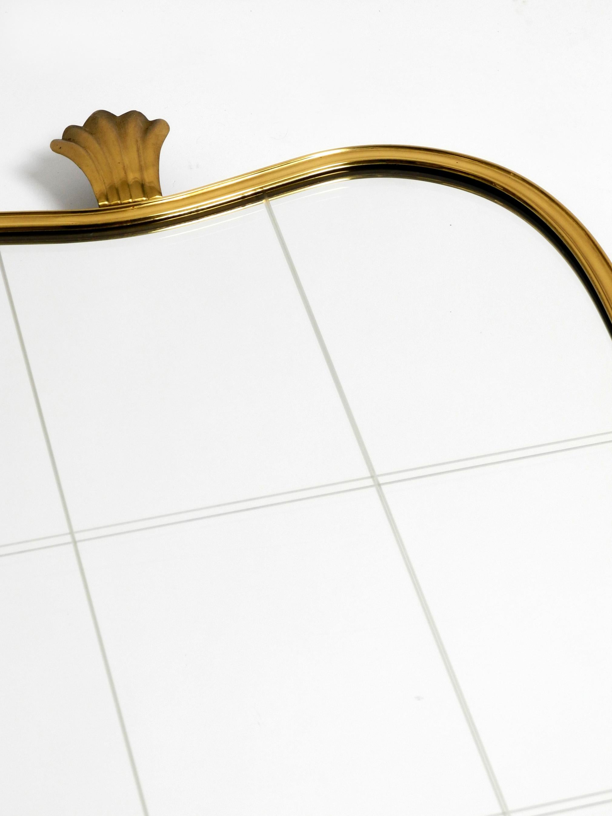 Beautiful Mid Century Modern brass wall mirror by Munich Zierspiegel 7
