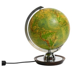 Beautiful Mid Century Modern glass illuminated globe from JRO Globus
