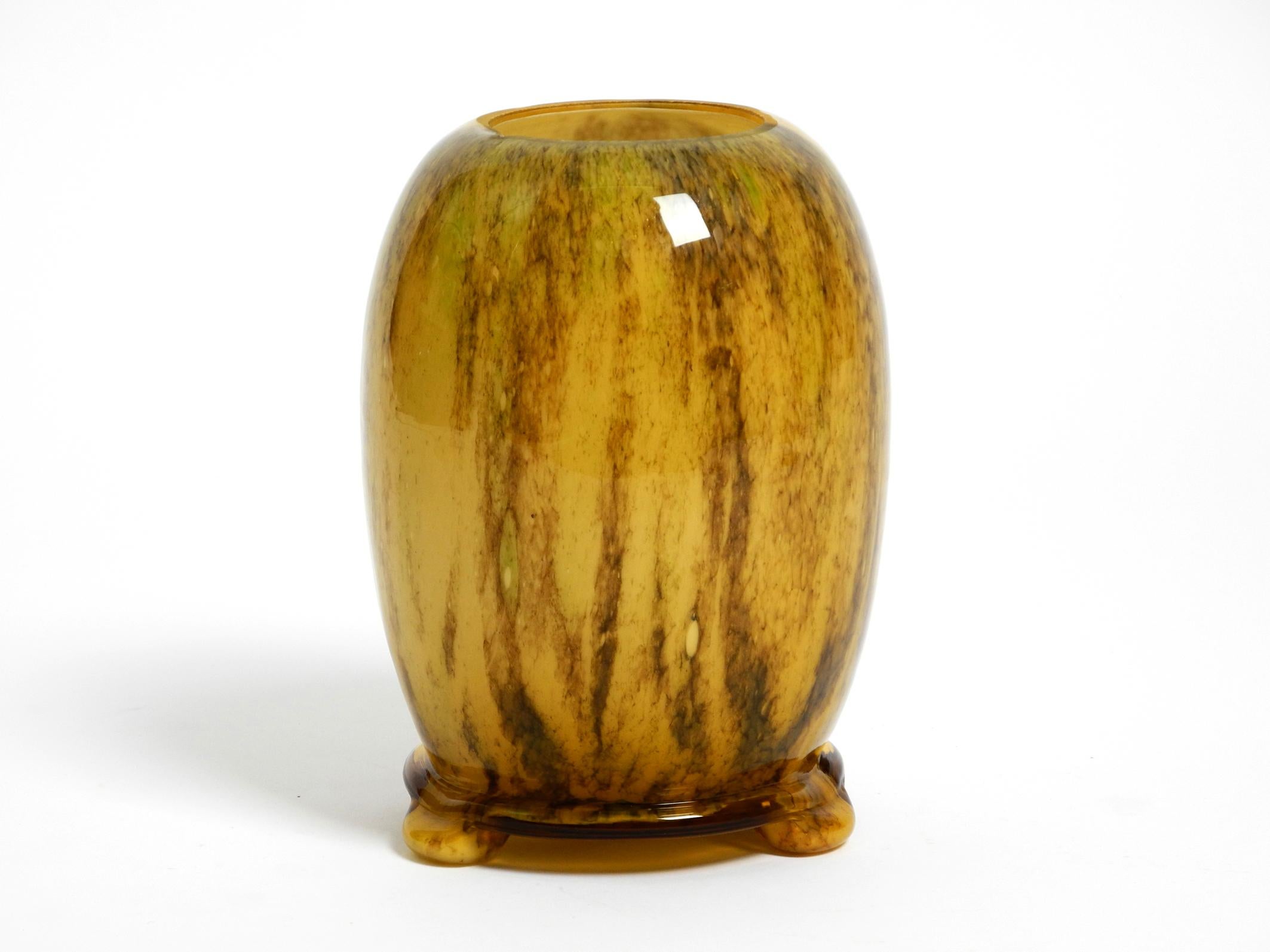 Beautiful Mid Century Modern glass table lamp by WMF Ikora with two sockets In Good Condition In München, DE