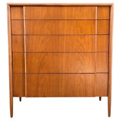 Beautiful Mid Century Modern High boy 5 drawer Dresser by Barney Flagg