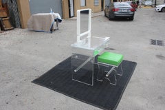 Beautiful Mid-Century Modern Lucite Vanity with the Bench, circa 1970s