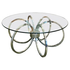 Beautiful mid century modern Milo Baughman style coffee table, circa 1970s
