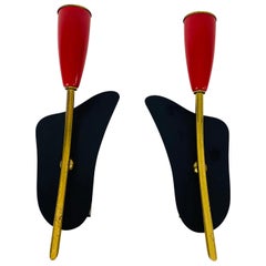 Beautiful Mid-Century Modern Pair of Sputnik Wall Lamps, 1960s, Germany
