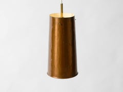 Beautiful Mid-Century Modern Pendant Lamp Made of Copper Shaped like a Cone