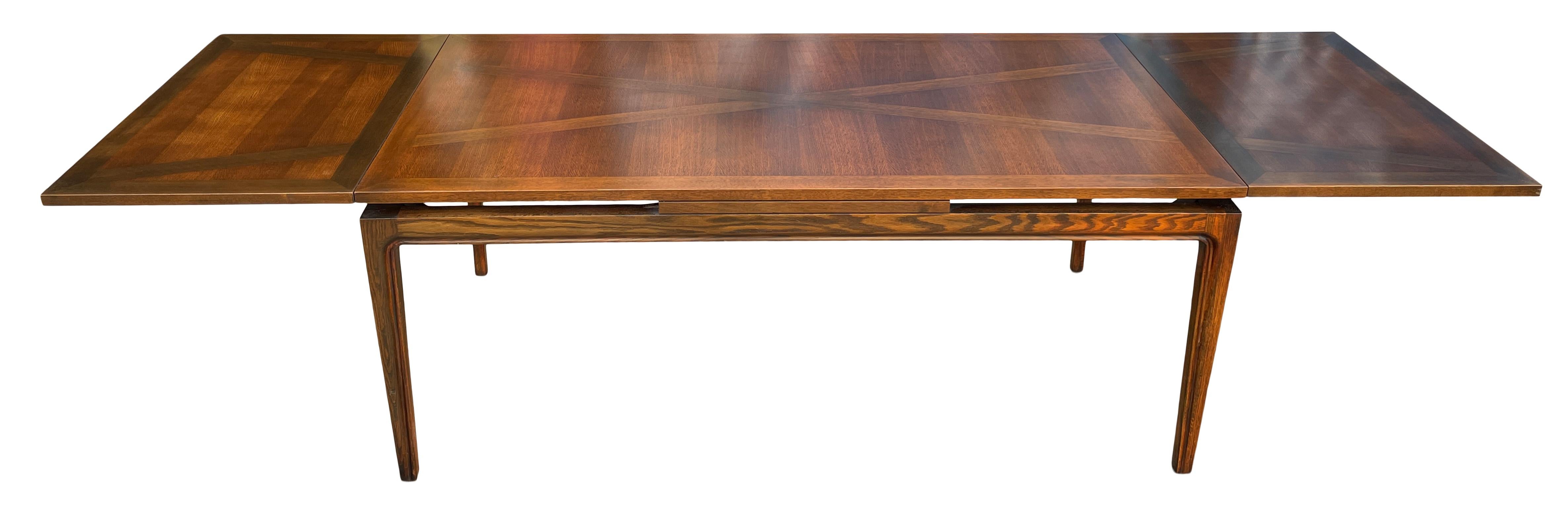Woodwork Beautiful Mid Century Modern Romweber Jasper Oak Extension Dining Room Table