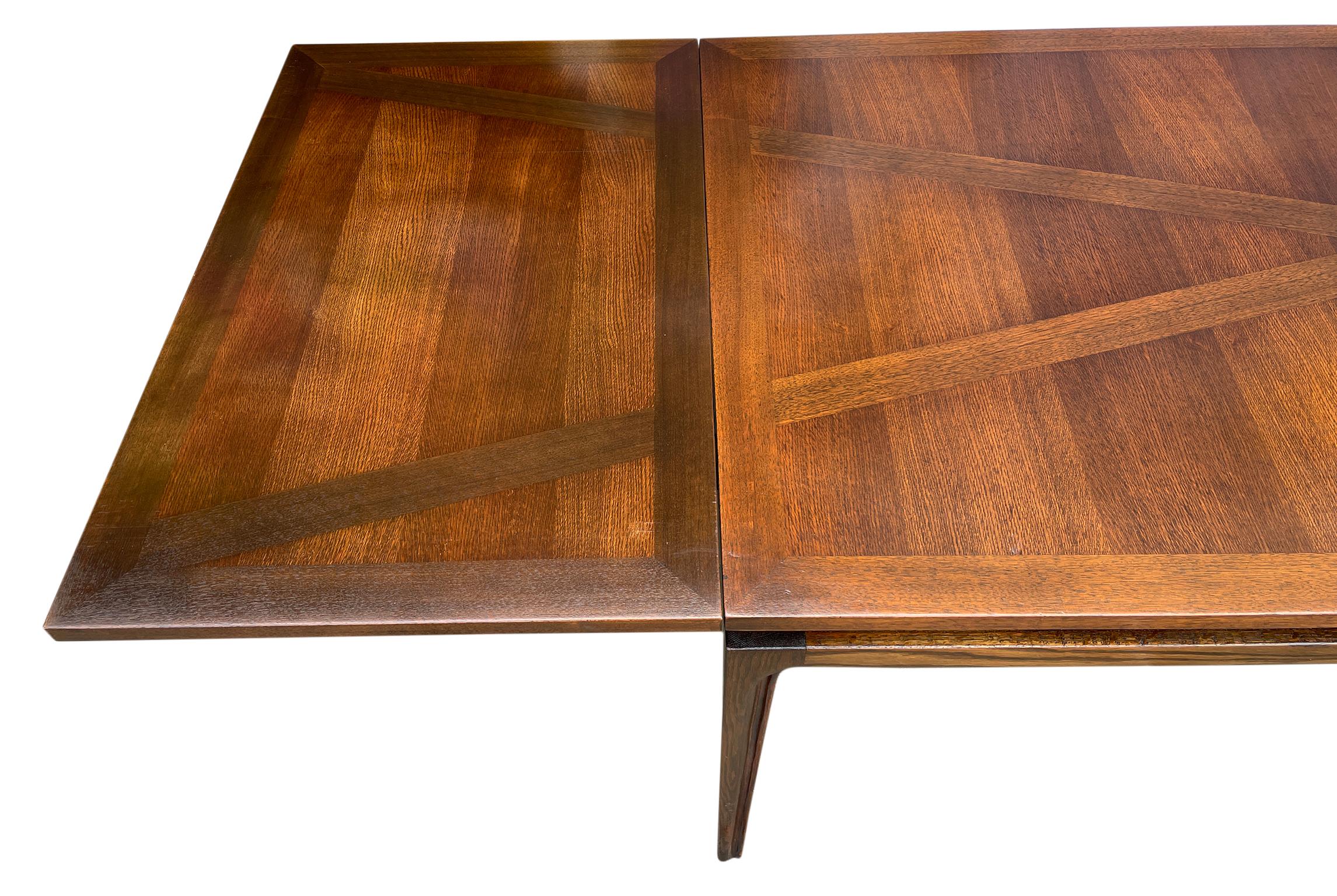 Mid-20th Century Beautiful Mid Century Modern Romweber Jasper Oak Extension Dining Room Table